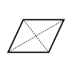 Parallelogram icon vector illustration design template