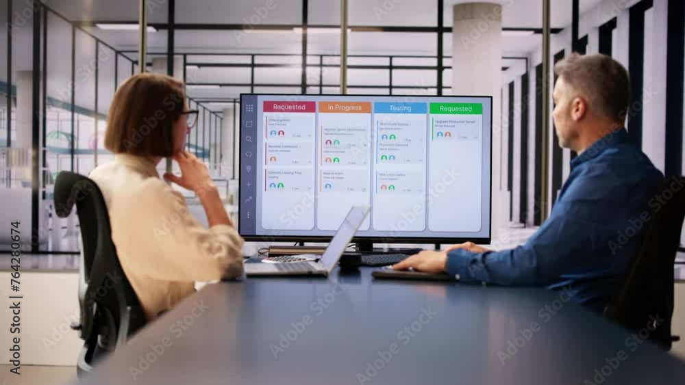 Poster Agile Scrum Management And Kanban Schedule