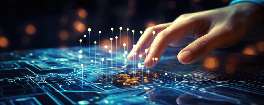 electrical circuit board in hand.