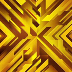  illustration showcasing a saturated yellow geometric background