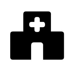 healthcare  facilities Hospital clinic building symbol icon vector graphic