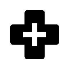 Fototapeta premium Medicine icon with medical plus symbol