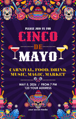 Elegant cinco de mayo posters