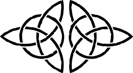 Double Celtic Triquetra Symbol - obrazy, fototapety, plakaty