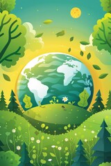 a modern illustration about of earth day 
