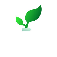 Go green, save plants icon