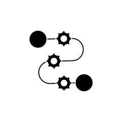 process concept line icon. Simple element illustration. process concept outline symbol design.