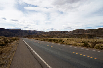 Section of route 5 in Bolivia near the city of Potosi