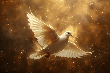 Representation of the new testament Holy Spirit in the form of a winged dove.