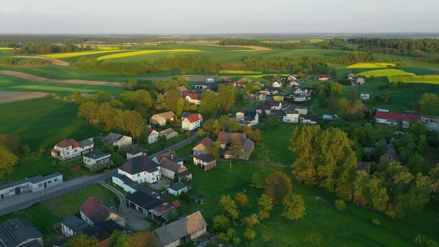Beautiful Landscape Zimna Wodka Aerial View Poland