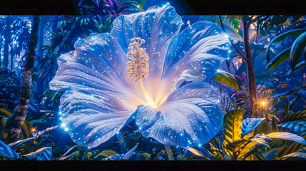 Fototapeta na wymiar Spring blossom magic, bright floral fantasy with sparkling bokeh, artistic background