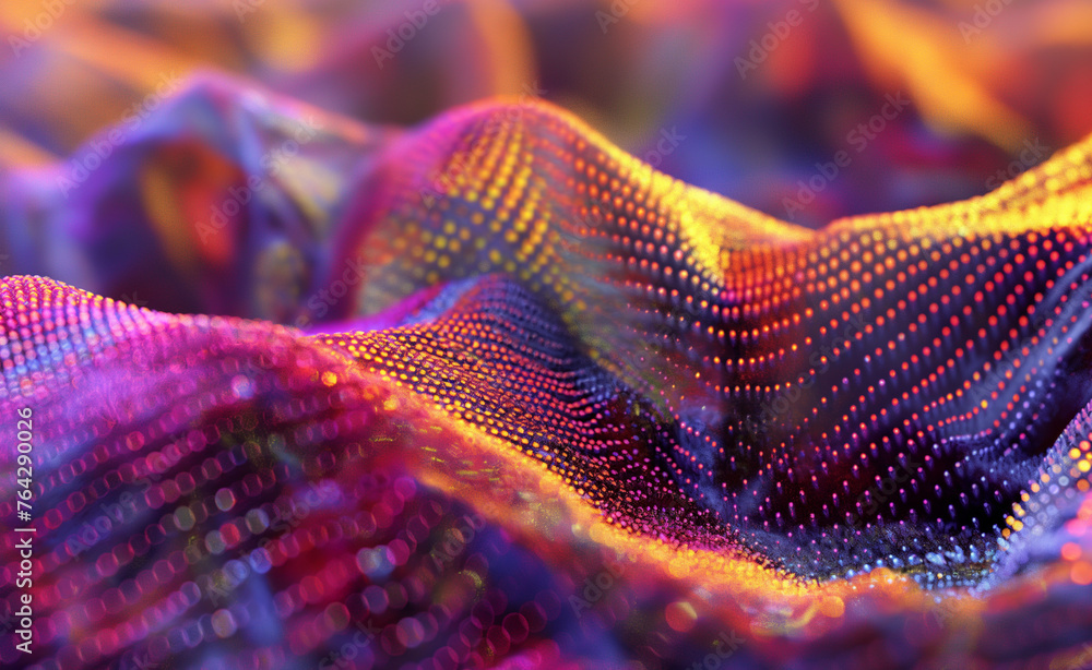 Poster tech threads: cool fabric innovations. exploring technology in textiles.