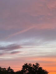 pink sky at sunset - obrazy, fototapety, plakaty