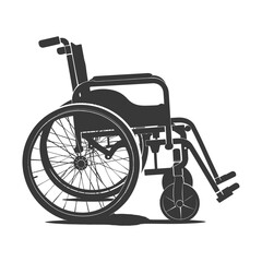 Fototapeta na wymiar Silhouette wheelchair black color only