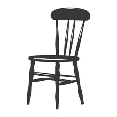 Silhouette Wooden Chair black color only