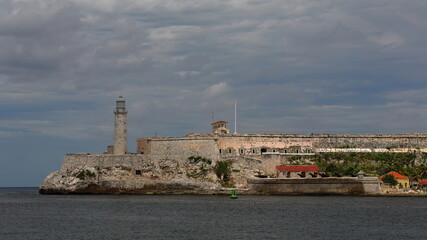 The Morro Castle as seen from the Old town on the opposite side of the harbor, designed by Battista Antonelli and built in AD 1589. Havana-Cuba-101