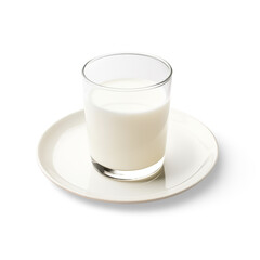 cup of milk isolated on white