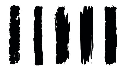 Painted grunge brush strokes vector collection. Hand drawn ink brush stroke, lines, boxes, design elements, background isolated on white, Set of black paint, ink brush strokes. Abstract lines, grungy 