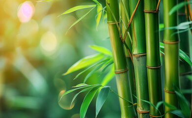 Fototapeta na wymiar Bamboo Elegance: Nature's Textured Splendor