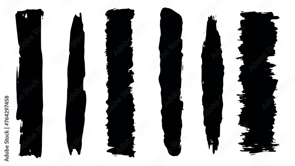 Poster grunge vector brush. abstract black spots on a white background. templates for the destruction of te