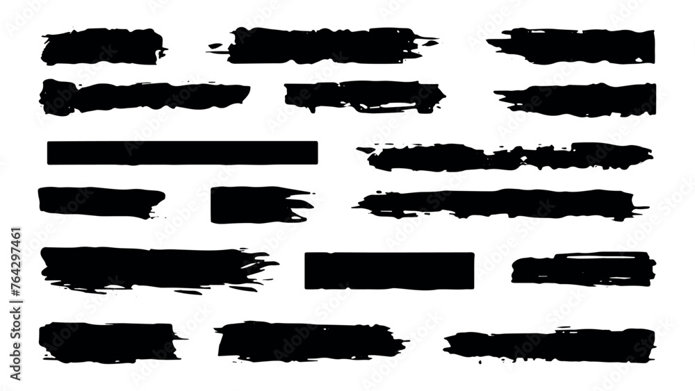 Poster grunge vector brush. abstract black spots on a white background. templates for the destruction of te