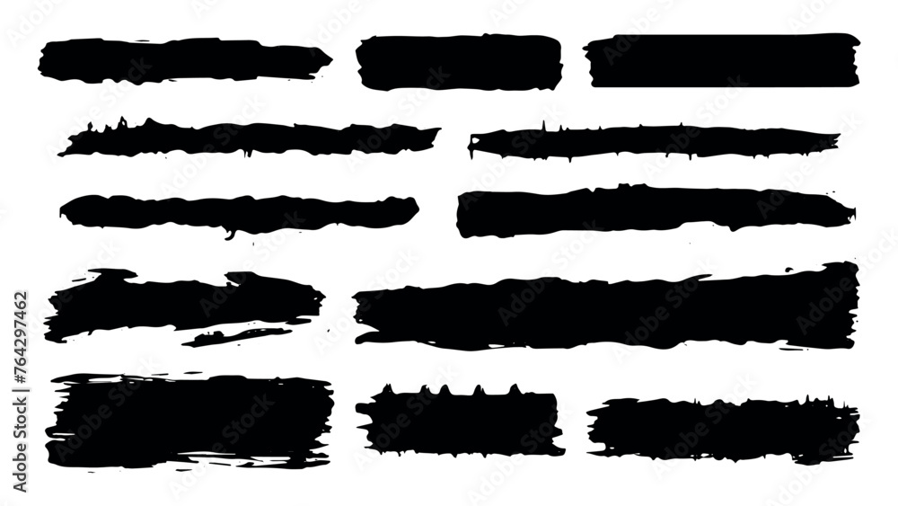 Poster grunge vector brush. abstract black spots on a white background. templates for the destruction of te
