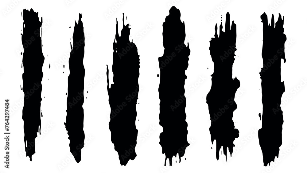 Poster grunge vector brush. abstract black spots on a white background. templates for the destruction of te