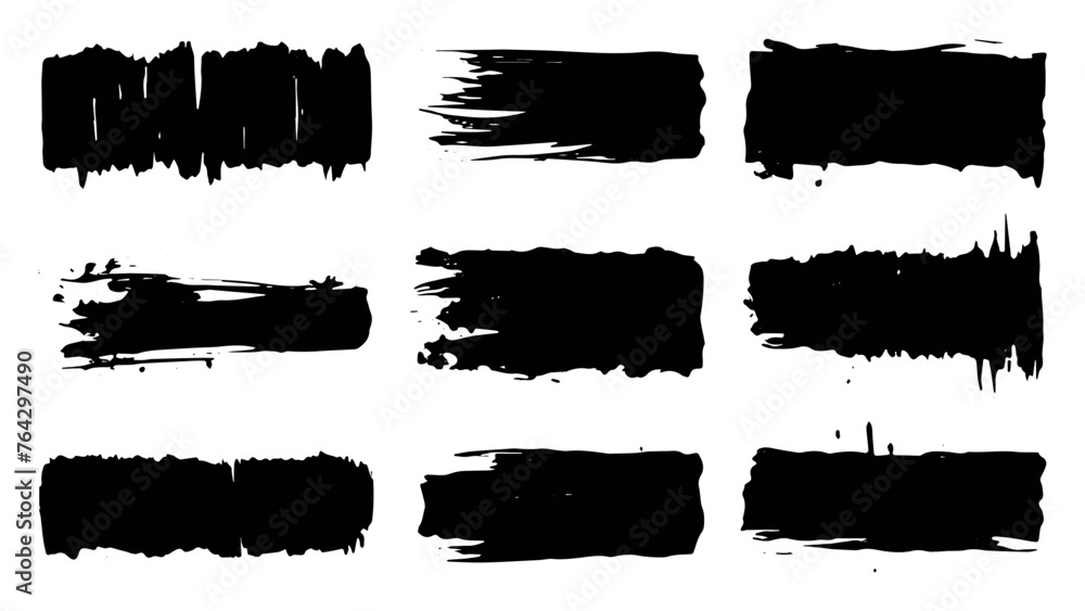 Poster grunge vector brush. abstract black spots on a white background. templates for the destruction of te