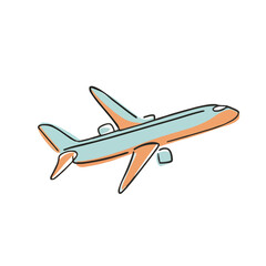 drawing illustration of airplane