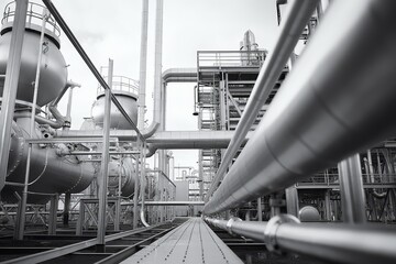 Naklejka premium A Close-up Look at the Mechanisms of a Silo Discharge System in a Modern Factory Setting