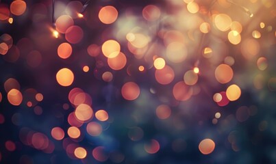 Obraz premium Soft bokeh lights twinkling against a dark background, abstract background with bokeh lights