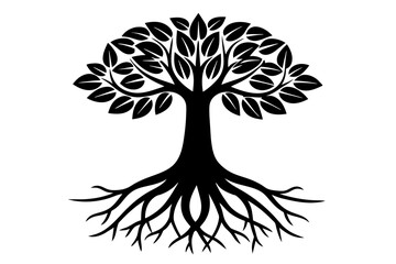 Tree silhouette vector illustration