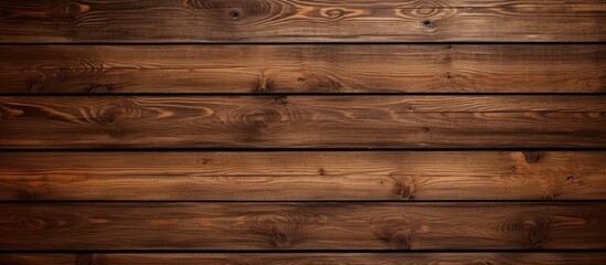 Naklejka premium An image featuring a detailed view of a wooden wall that is stained in a deep shade of brown