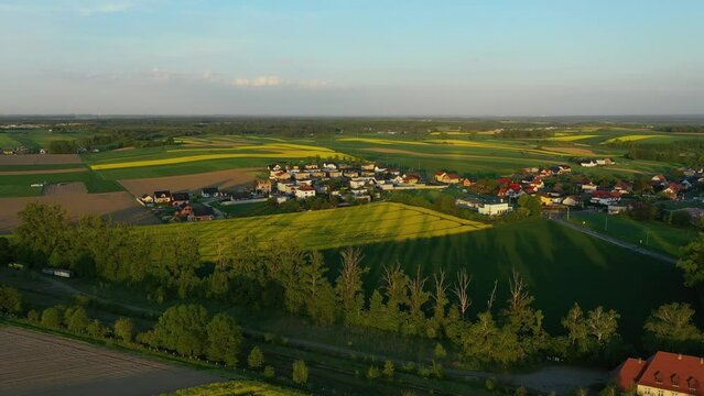 Beautiful Landscape Zimna Wodka Aerial View Poland