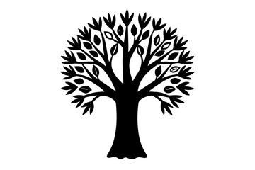 colorful solidarity hand tree silhouette vector illustration