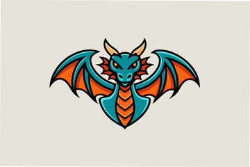 stylized dragon vector illustration
