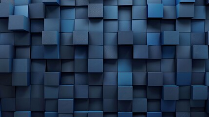 Abstract blue background with cubes.