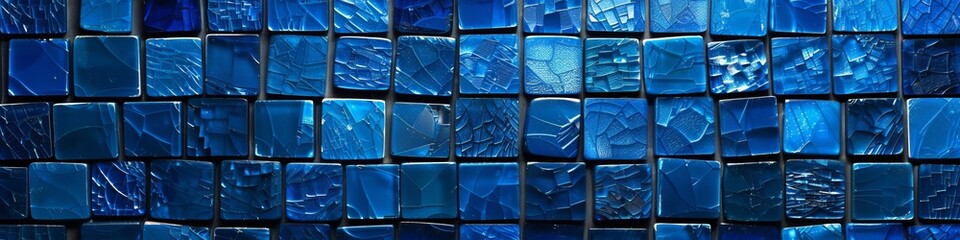 Abstract blue background with cubes.