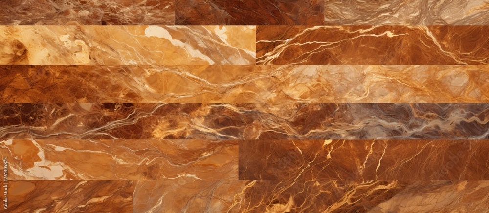 Aufkleber capture focuses closely on a marble floor with intricate brown and white pattern, creating a decorat
