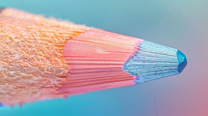 Fototapeta premium A close-up of a pastel-colored pencil tip AI generated illustration