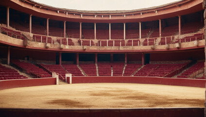 Empty round bullfight arena
