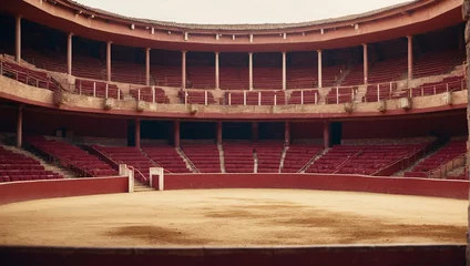 Rolgordijnen Empty round bullfight arena © ZOHAIB