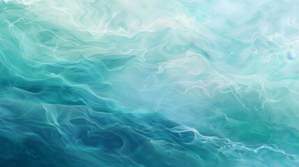 A dynamic wallpaper with pastel blue and green waves that make you feel like youre underwater AI generated illustration