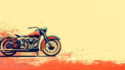 Vintage motorcycle on grunge background