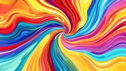 A psychedelic swirl of bright colors reminiscent of s pop art AI generated illustration