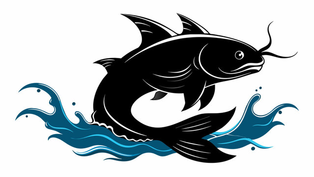 recommend clip art: catfish silhouette black vector illustration artwork