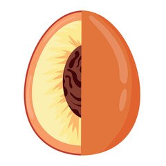 Easter seamless pattern with decorated eggs with peaches and orange eggs for holiday poster, textile or packaging