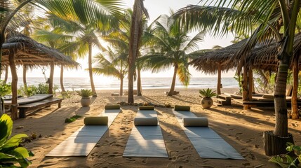 A serene wellness resort offering holistic retreats focused on mindfulness yoga and detoxification AI generated illustration
