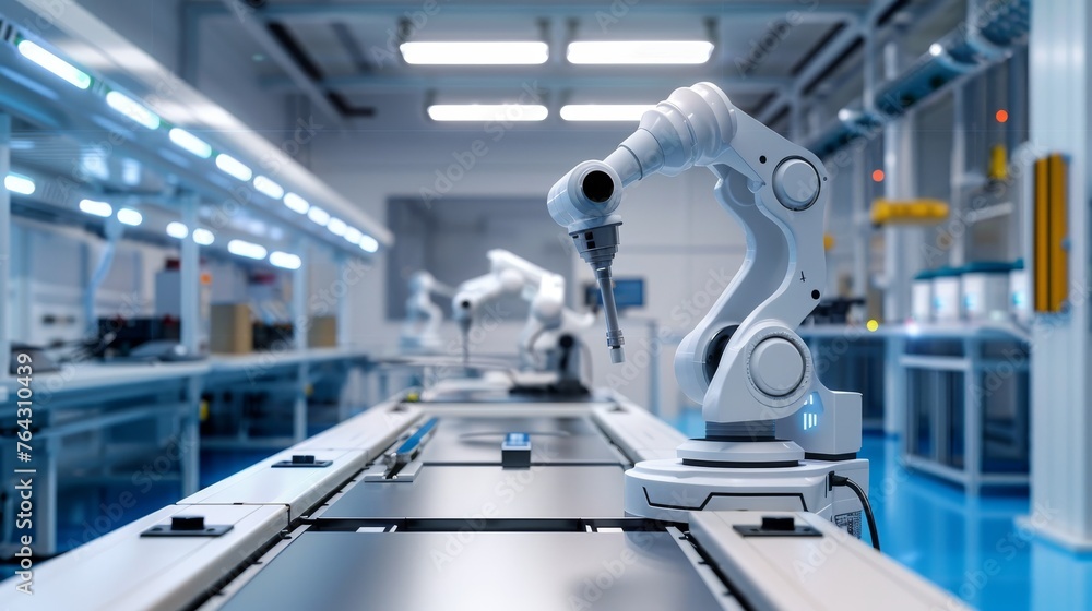 Aufkleber a sleek robotics lab designing next-generation automation solutions for industries ai generated illu