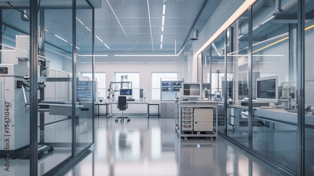 Aufkleber a sleek robotics lab designing next-generation automation solutions for industries ai generated illu